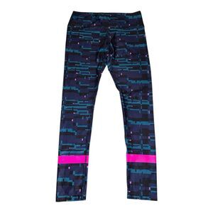 Vibrant Pink and Teal Leggings Large